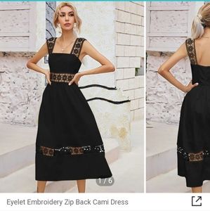 Shein black midi dress